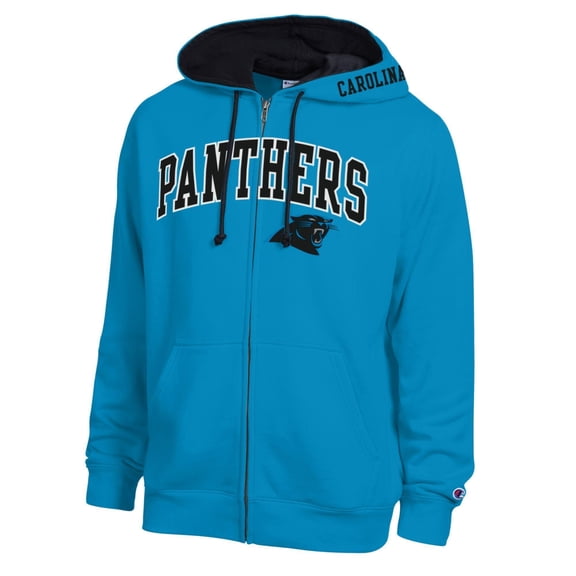 Men's Champion Blue/Black Carolina Panthers Full-Zip Hoodie