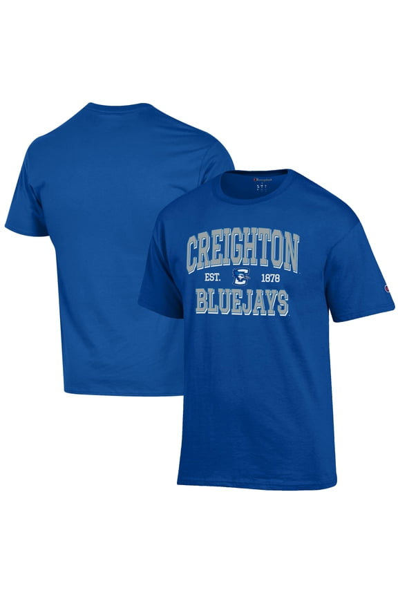 Men's Champion Blue Creighton Bluejays Est. Date Jersey T-Shirt