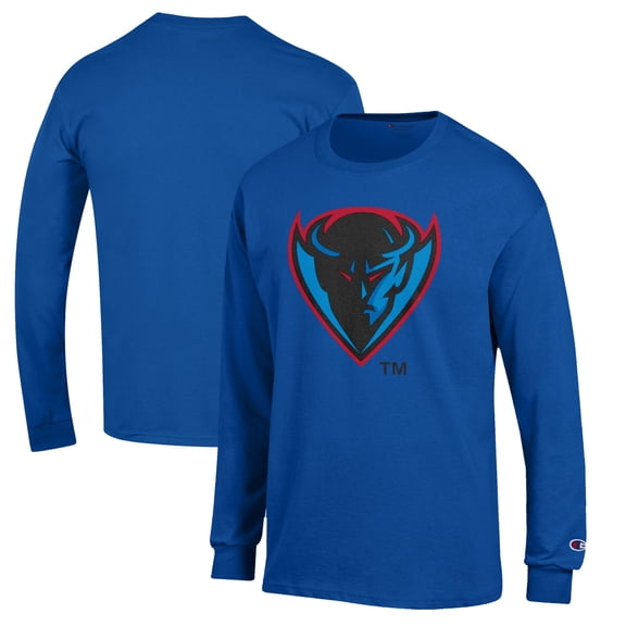 Men's Champion Blue DePaul Blue Demons Jersey Long Sleeve T-Shirt
