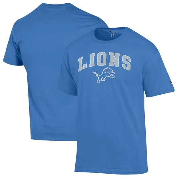 Men's Champion Blue Detroit Lions Arch Over Logo T-Shirt