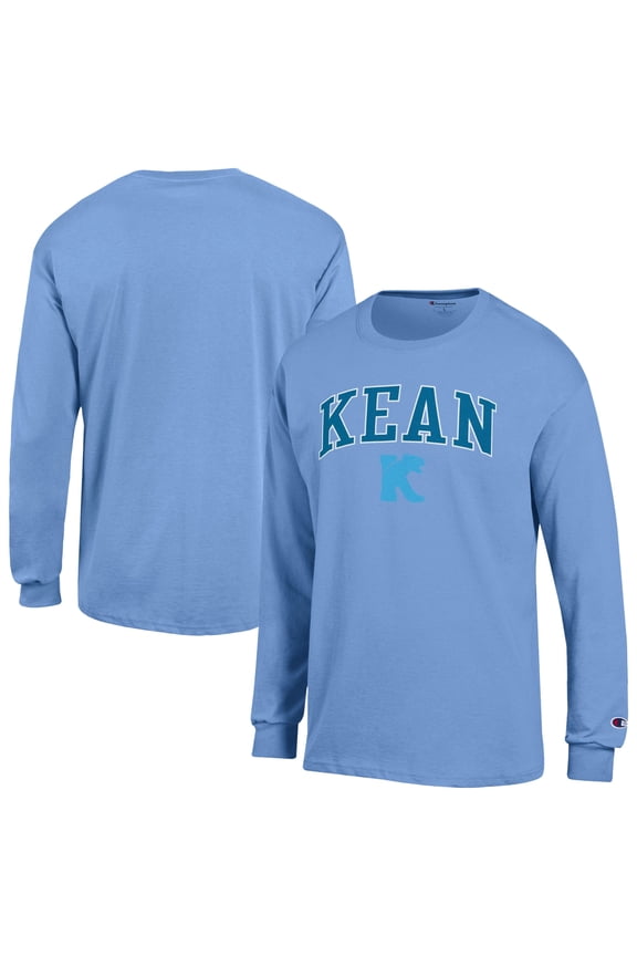 Men's Champion Blue Kean University Cougars Campus Long-Sleeve T-Shirt