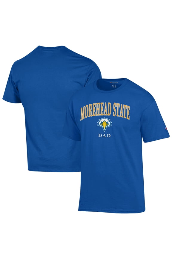 Men's Champion Blue Morehead State Eagles Dad Logo T-Shirt