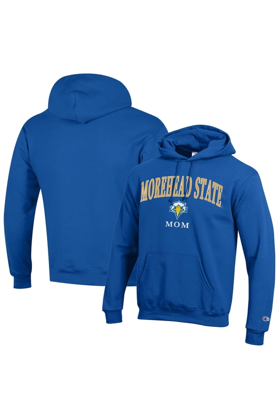 Unisex Champion Blue Morehead State Eagles Mom Logo Eco Powerblend Hoodie