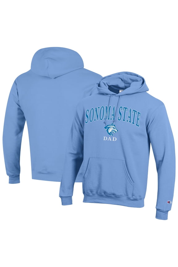 Men's Champion  Blue Sonoma State Seawolves Arch Dad Eco Powerblend Hoodie