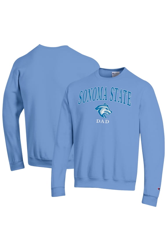 Men's Champion Blue Sonoma State Seawolves Arch Dad Eco Powerblend Sweatshirt