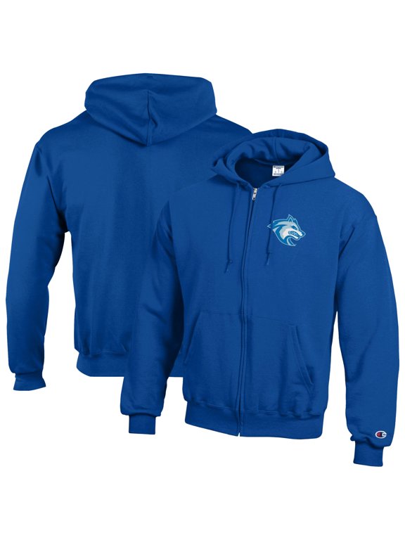 Men's Champion Blue Sonoma State Seawolves Eco Powerblend Full-Zip Hoodie