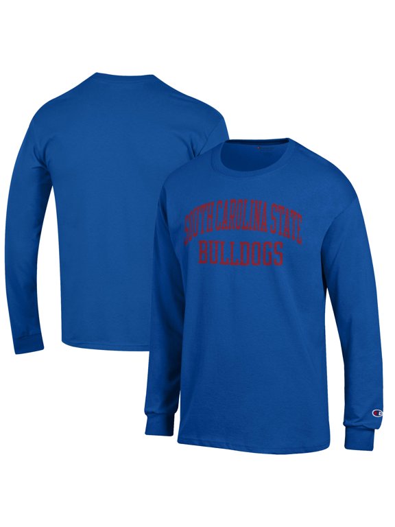 Men's Champion Blue South Carolina State Bulldogs Jersey Long Sleeve T-Shirt