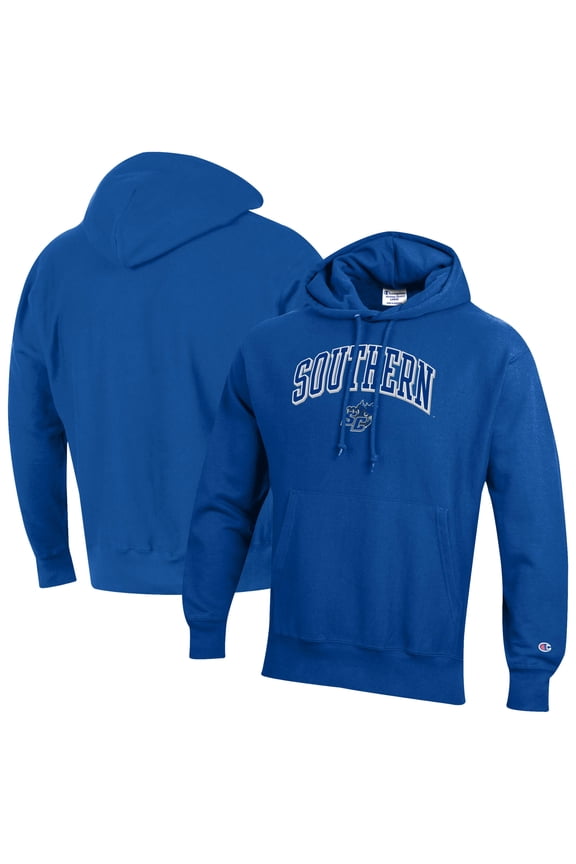 Men's Champion Blue Southern Connecticut State Owls Reverse Weave Hoodie
