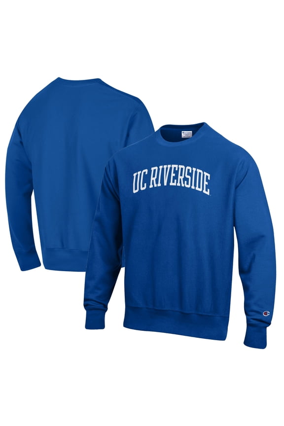 Men's Champion Blue UC Riverside Highlanders Reverse Weave Fleece Crewneck Sweatshirt