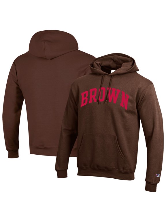 Men's Champion Brown Brown Bears Basic Arch Fleece Pullover Hoodie