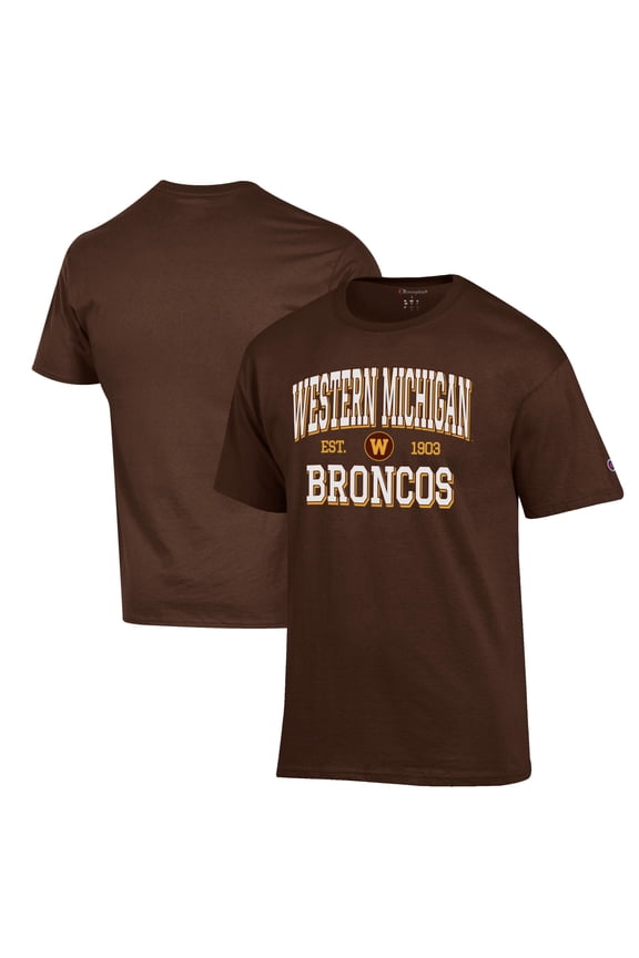 Men's Champion Brown Western Michigan Broncos Est. Date Jersey T-Shirt