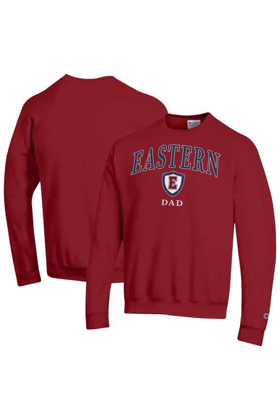 Men's Champion  Burgundy Eastern Connecticut State Warriors Arch Dad Eco Powerblend Sweatshirt