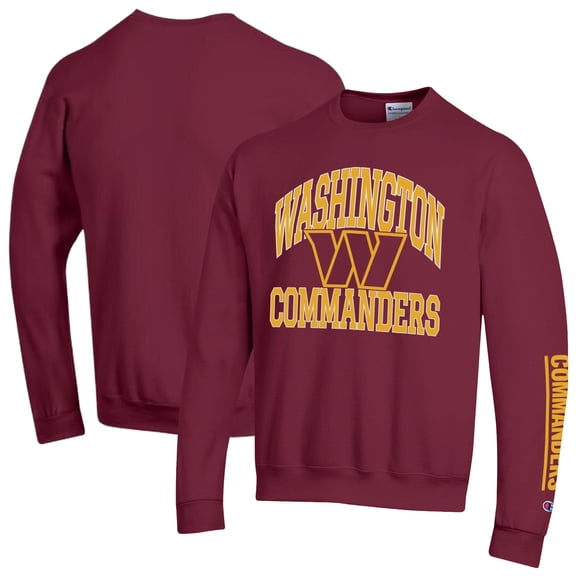 Men's Champion  Burgundy Washington Commanders Powerblend Fleece Sweatshirt
