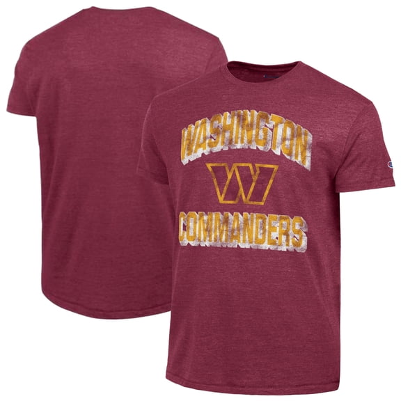 Men's Champion  Burgundy Washington Commanders Ultimate Tri-Blend T-Shirt
