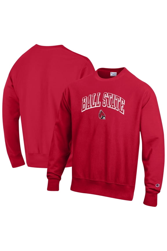 Men's Champion Cardinal Ball State Cardinals Reverse Weave Sweatshirt