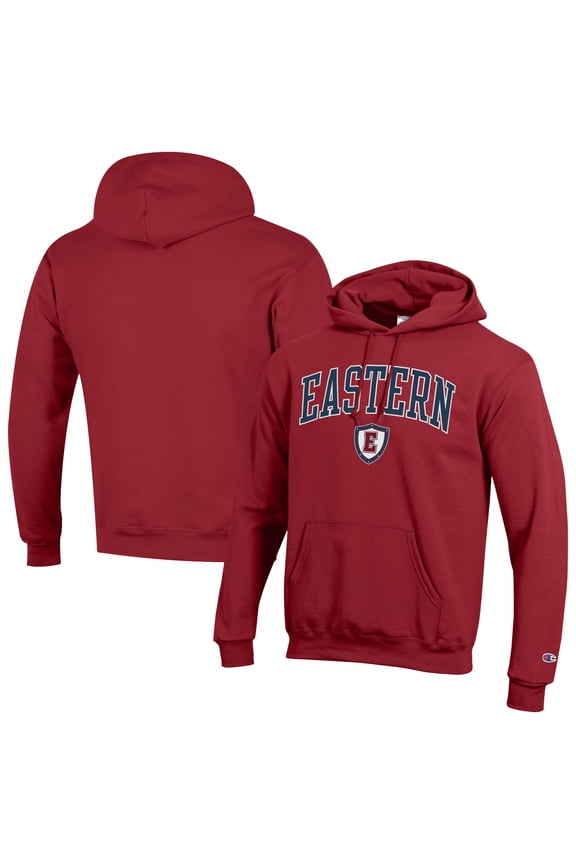 Men's Champion Cardinal Eastern Connecticut State Warriors Campus Eco Powerblend Hoodie