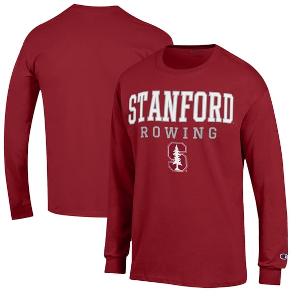 Men's Champion Cardinal Stanford Cardinal Rowing Jersey Long Sleeve T-Shirt