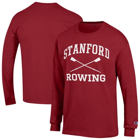 Men's Champion Cardinal Stanford Cardinal Rowing Jersey Long Sleeve T-Shirt