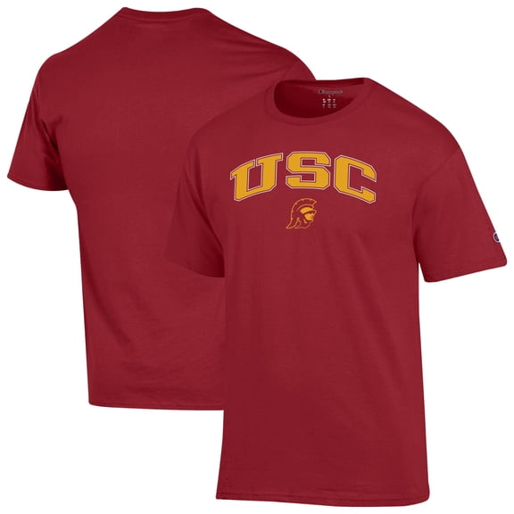 Men's-Champion  Cardinal USC Trojans Arch Over Logo T-Shirt