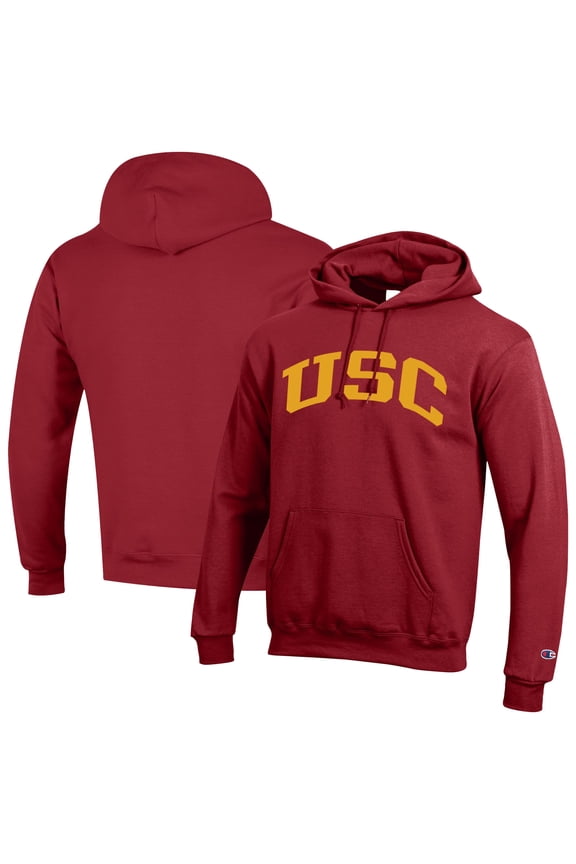 Men's Champion Cardinal USC Trojans Basic Arch Fleece Pullover Hoodie
