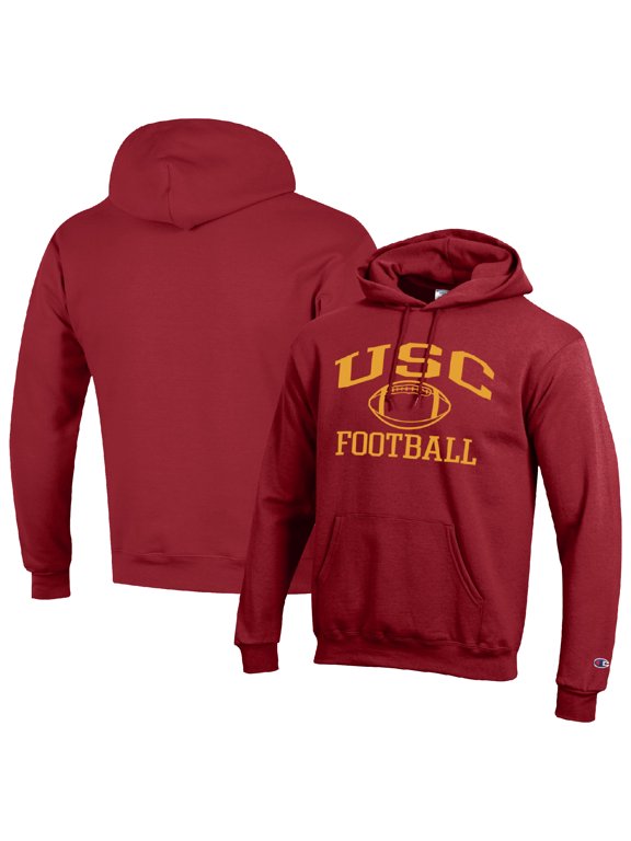 Men's Champion Cardinal USC Trojans Football Icon Pullover Hoodie