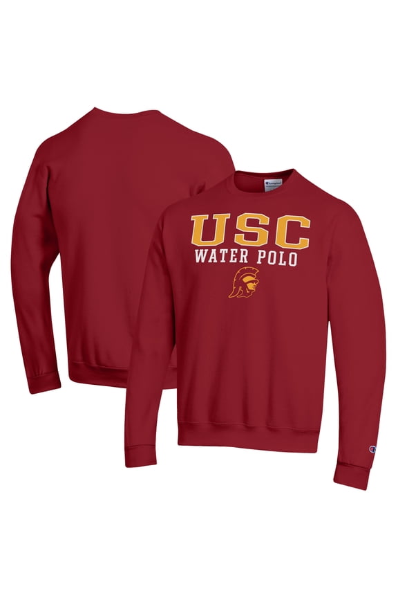 Men's-Champion  Cardinal USC Trojans Powerblend Pullover Crewneck