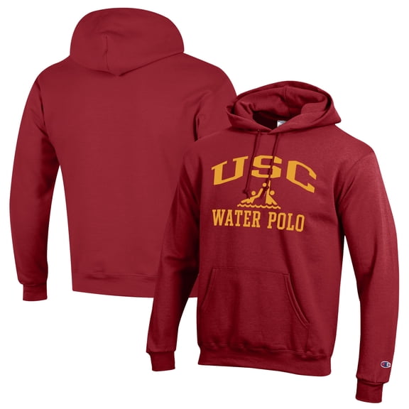 Men's-Champion  Cardinal USC Trojans Powerblend Pullover Hoodie