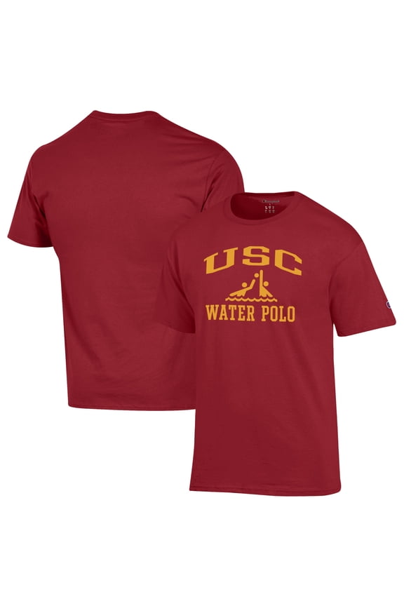 Men's Champion Cardinal USC Trojans Water Polo Icon T-Shirt