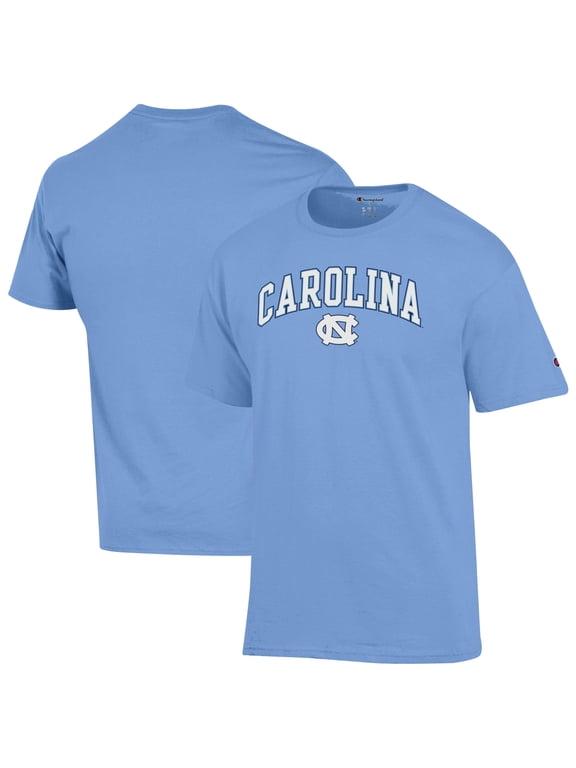 Men's-Champion Carolina Blue North Carolina Tar Heels Arch Over Logo T-Shirt
