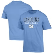 Mens Champion Carolina Blue North Carolina Tar Heels Baseball Stack T-Shirt