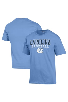 Men's Champion Carolina Blue North Carolina Tar Heels Baseball Stack T-Shirt