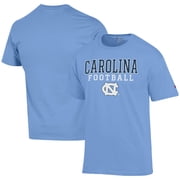 Mens Champion Carolina Blue North Carolina Tar Heels Football Stack T-Shirt