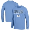 thumbnail image 1 of Men's Champion Carolina Blue North Carolina Tar Heels Softball Stack Long Sleeve T-Shirt, 1 of 3