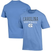 Mens Champion Carolina Blue North Carolina Tar Heels Softball Stack T-Shirt