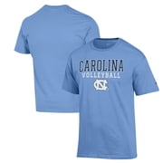 Mens Champion Carolina Blue North Carolina Tar Heels Stack Logo Volleyball Powerblend T-Shirt