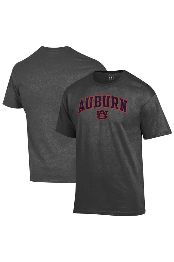 Men's-Champion  Charcoal Auburn Tigers Arched Logo T-Shirt