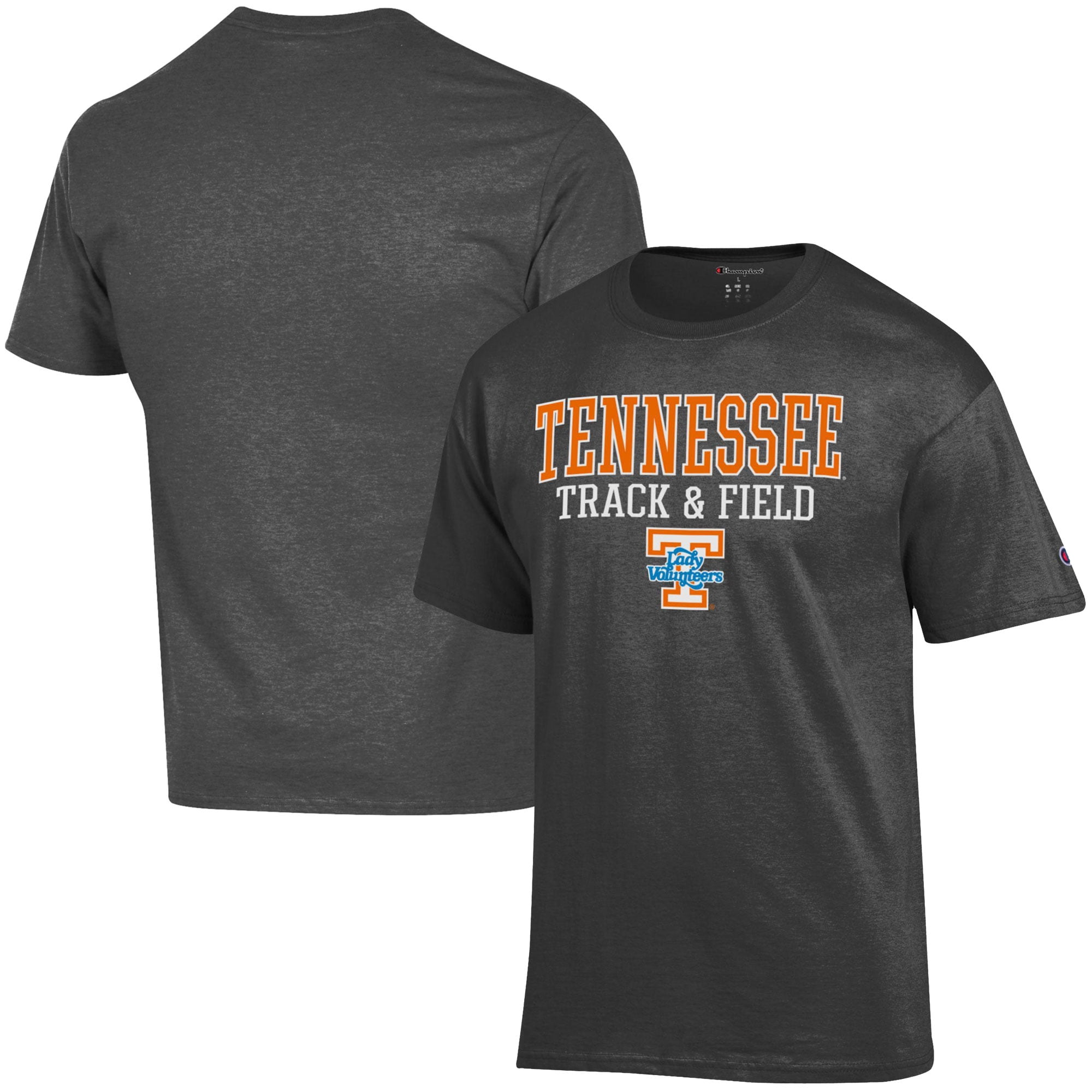 Men's Champion  Charcoal Tennessee Volunteers Track & Field Stack T-Shirt