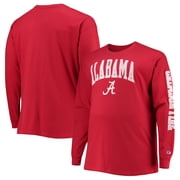 Men's Champion Crimson Alabama Crimson Tide Big & Tall Arch Over Logo Long Sleeve T-Shirt