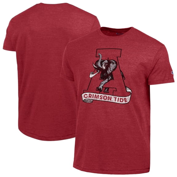 Men's Champion  Crimson Alabama Crimson Tide Vintage Triumph Tri-Blend T-Shirt