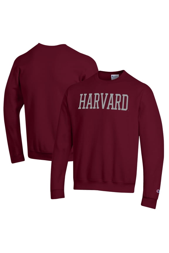 Men's Champion Crimson Harvard Crimson Eco Powerblend Crewneck Sweatshirt