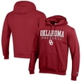 thumbnail image 1 of Men's Champion  Crimson Oklahoma Sooners Baseball Stack Powerblend Pullover Hoodie, 1 of 3