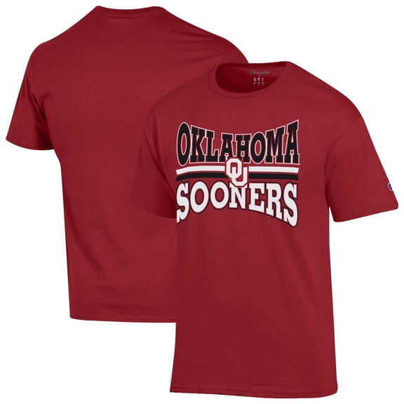 Men's Champion  Crimson Oklahoma Sooners Team Zoom T-Shirt