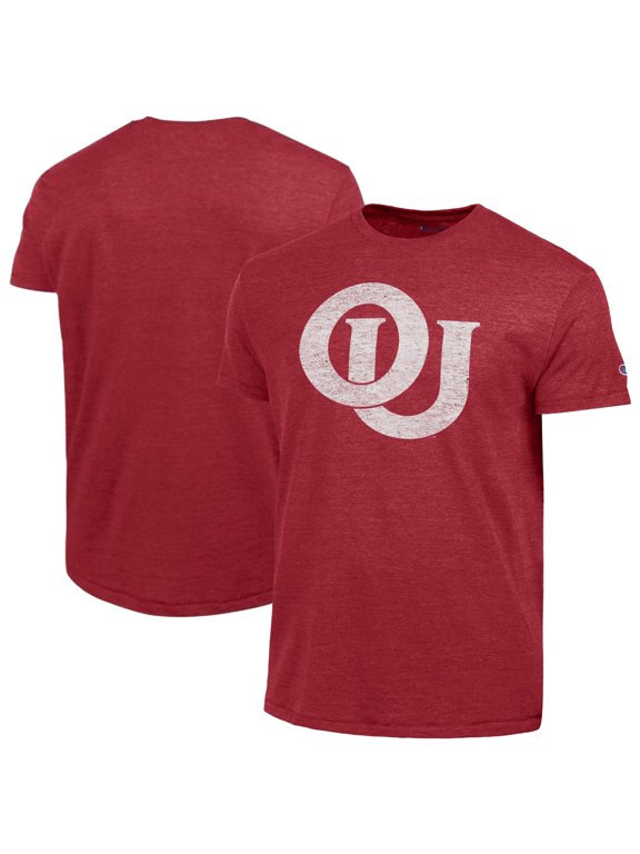 Men's Champion Crimson Oklahoma Sooners Vintage Triumph Tri-Blend T-Shirt