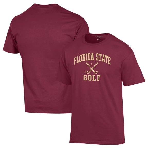 Men's-Champion  Garnet Florida State Seminoles Icon Golf T-Shirt