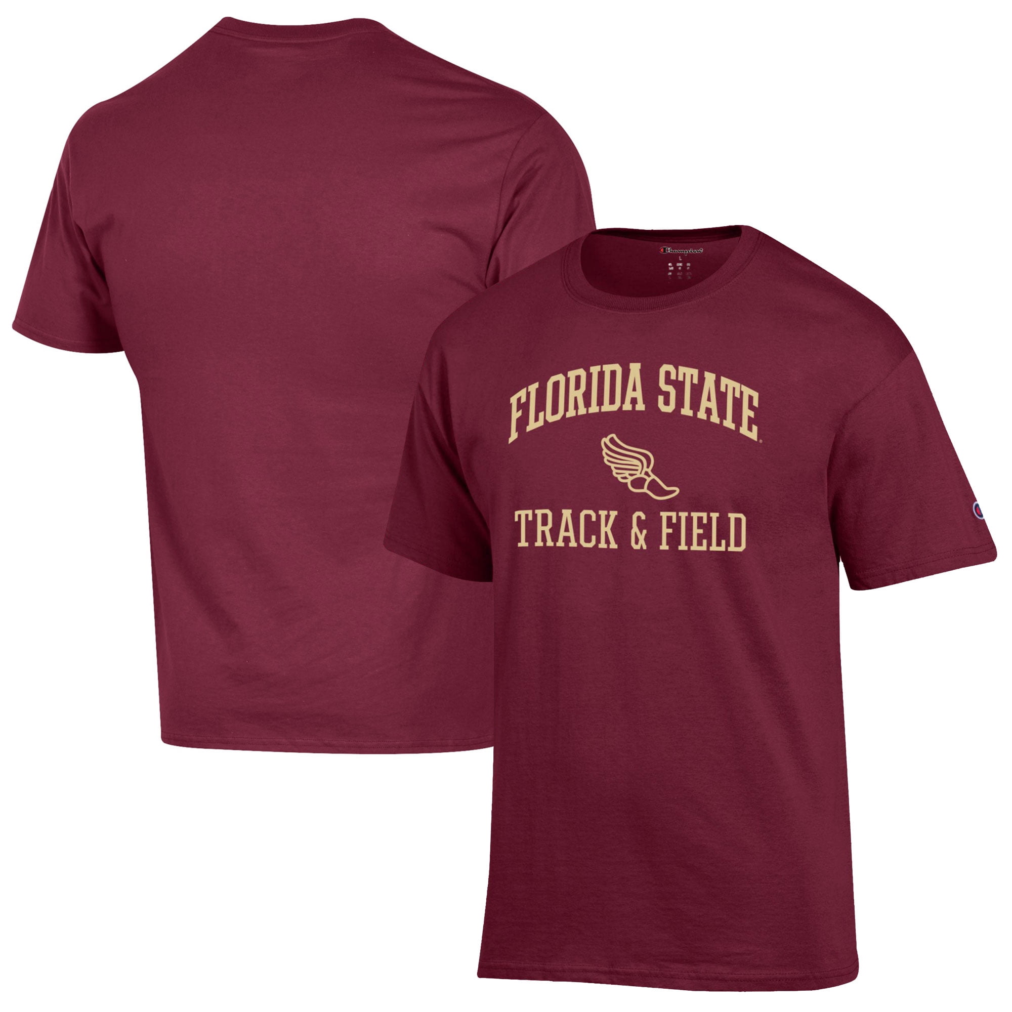 Men's Champion  Garnet Florida State Seminoles Track & Field Icon T-Shirt