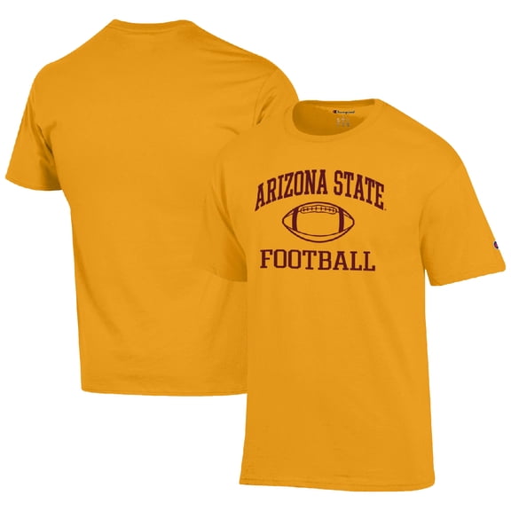 Men's Champion Gold Arizona State Sun Devils Football Icon  T-Shirt