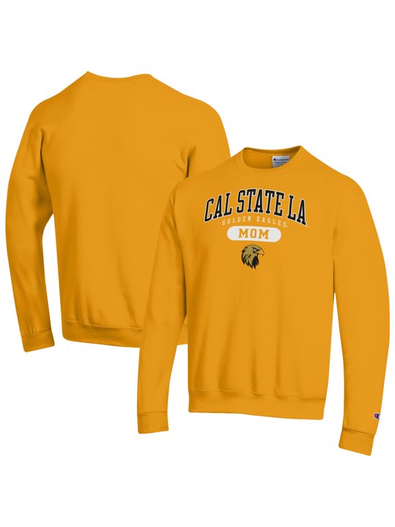 Unisex Champion Gold Cal State L.A. Golden Eagles Mom Pill Box Eco Powerblend Sweatshirt