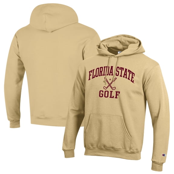 Men's Champion  Gold Florida State Seminoles Icon Golf Powerblend Pullover Hoodie