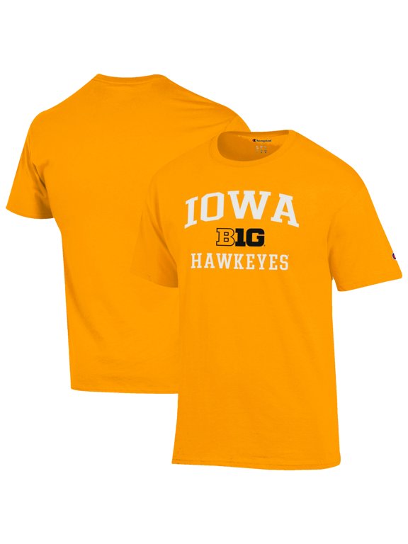 Men's Champion Gold Iowa Hawkeyes Big Ten T-Shirt