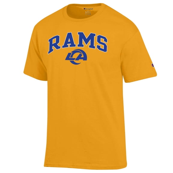 Men's Champion Gold Los Angeles Rams Classic Sol Arch Over Logo T-Shirt